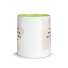 Romans 3:23 Bible Verse, fall short White Ceramic Mug with Color Inside