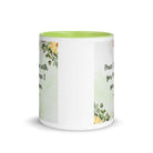 John 14:27 Bible Verse, My peace White Ceramic Mug with Color Inside