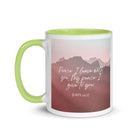 John 14:27 Bible Verse, I give you White Ceramic Mug with Color Inside