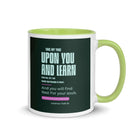 Matthew 11:29-30 Bible Verse, I am gentle White Ceramic Mug with Color Inside Green 11 oz