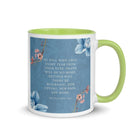 Revelation 21:4 Bible Verse, every tear White Ceramic Mug with Color Inside Green 11 oz