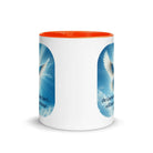 John 14:26 Bible Verse, Holy Spirit Dove White Ceramic Mug with Color Inside