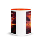 Psalm 107:1 Bible Verse, Give Thanks to the Lord White Ceramic Mug with Color Inside