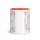 Isaiah 53:5 Bible Verse, by his wounds White Ceramic Mug with Color Inside