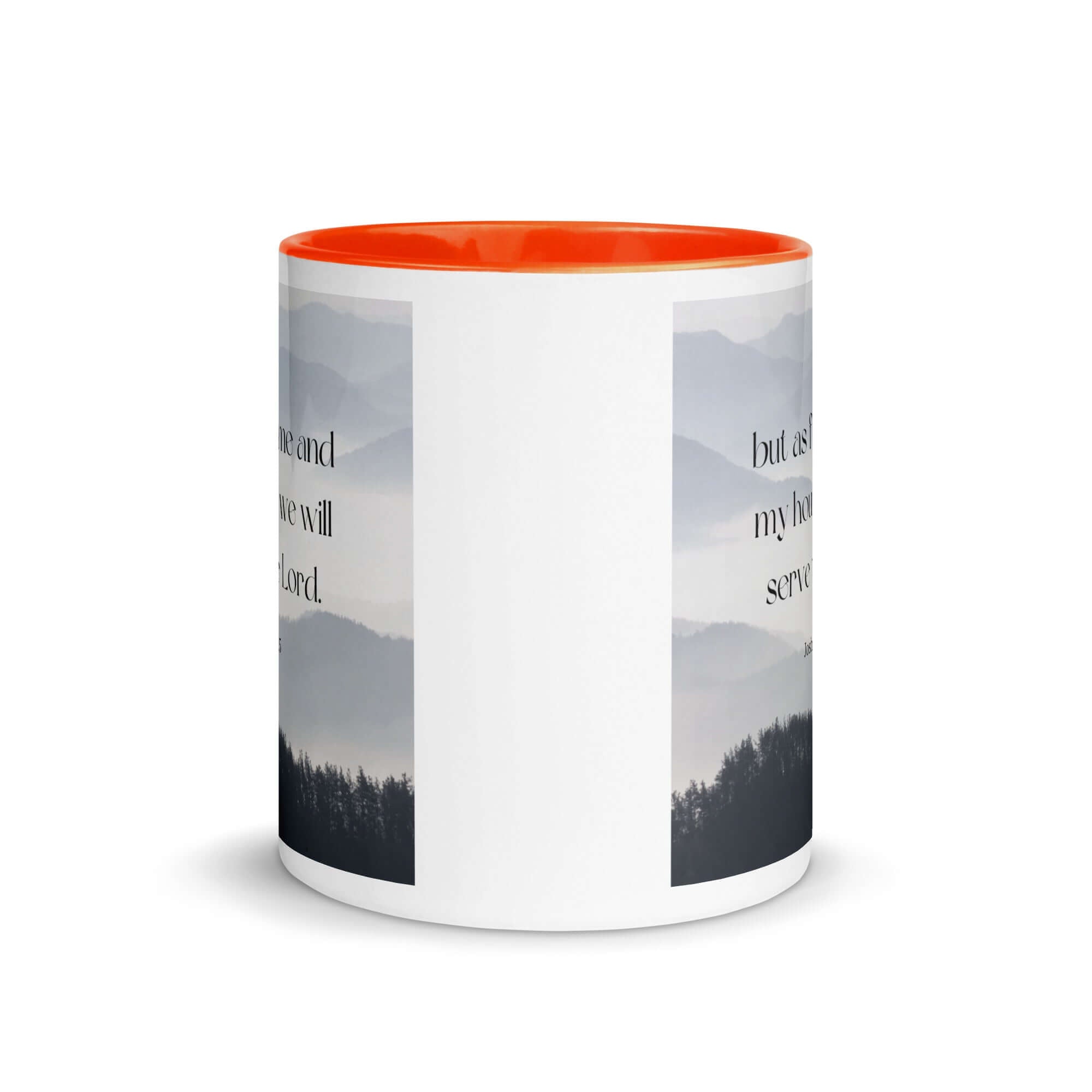 Joshua 24:15 Bible Verse, whom you White Ceramic Mug with Color Inside
