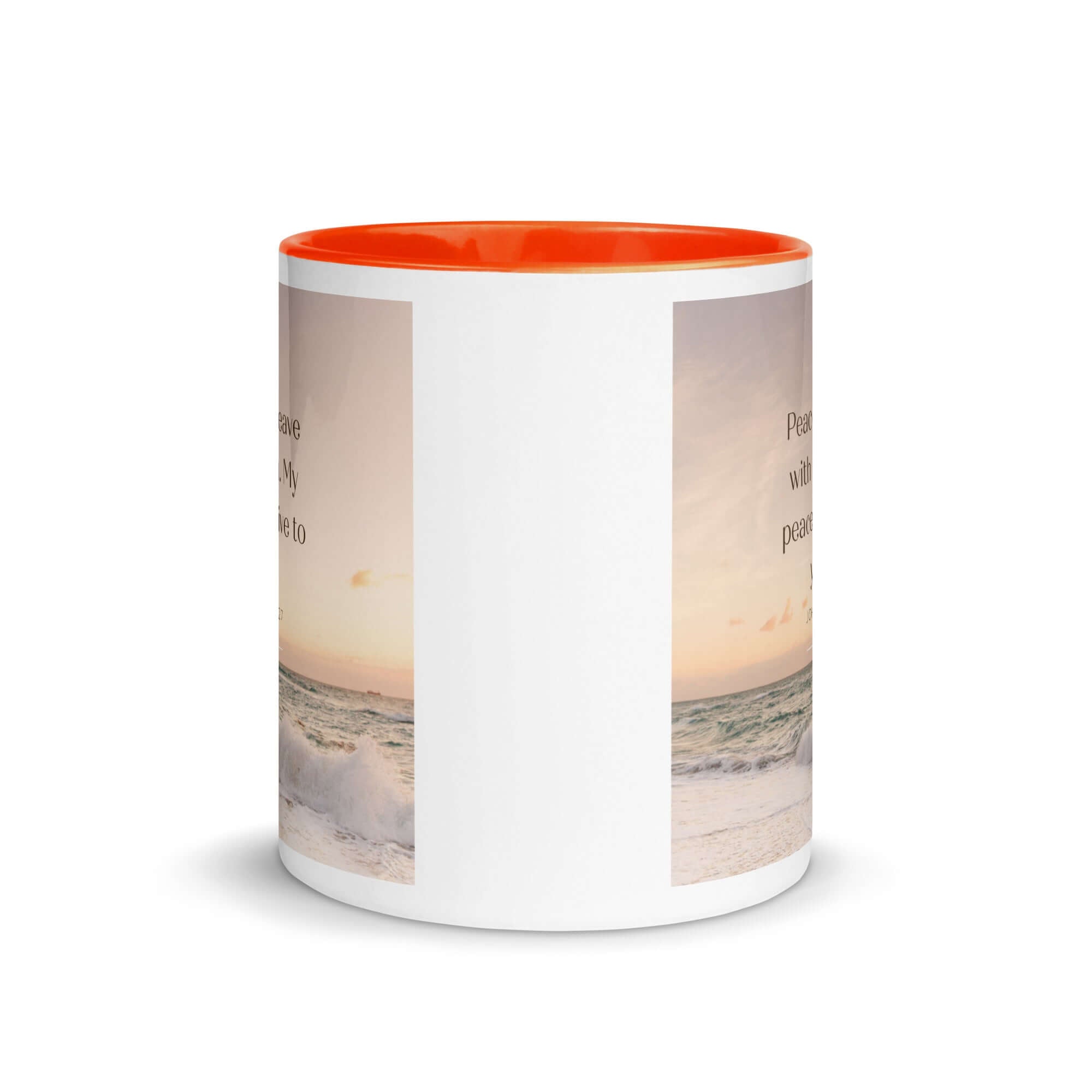 John 14:27 Bible Verse, not as the White Ceramic Mug with Color Inside