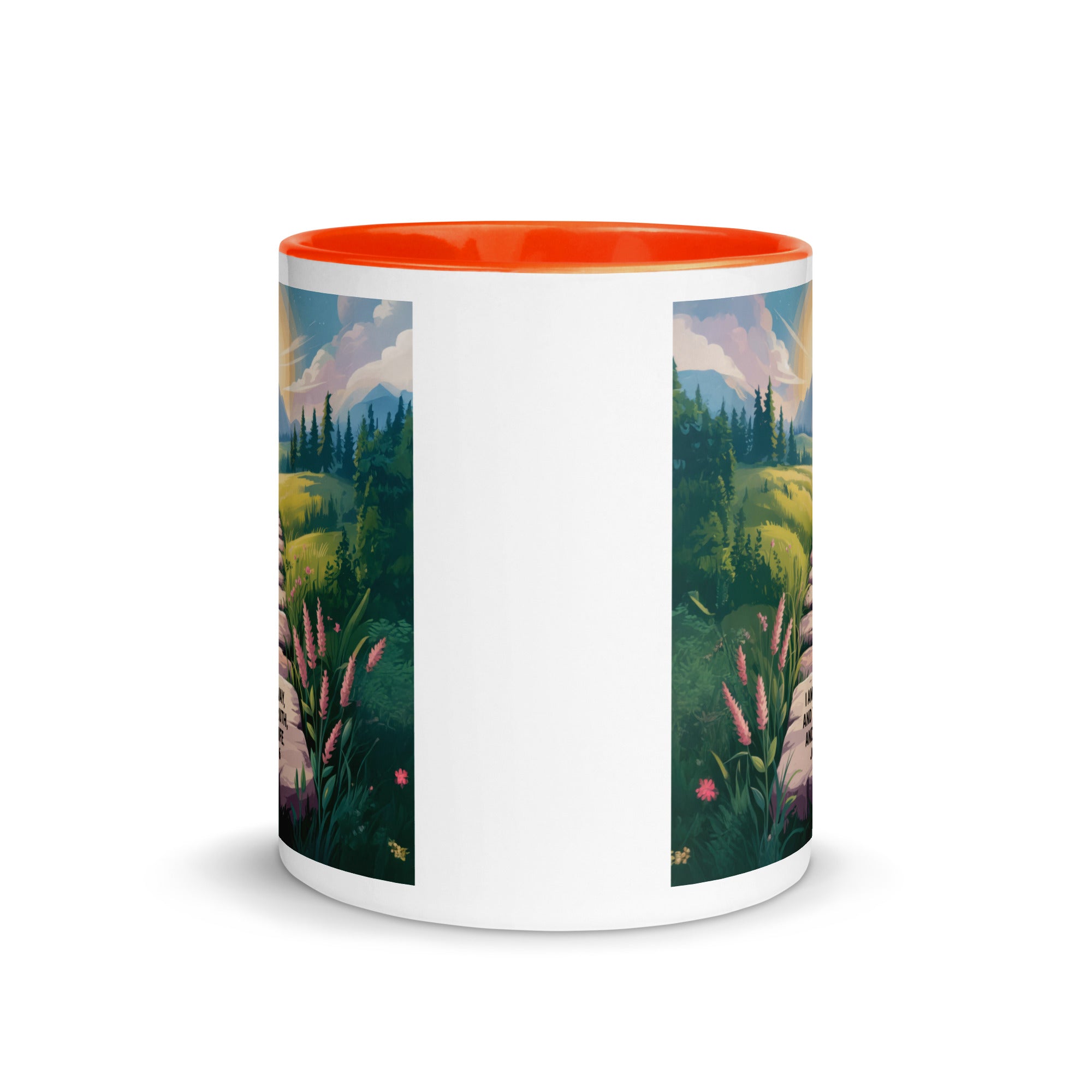 John 14:6 Bible Verse The Truth White Ceramic Mug with Color Inside