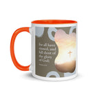 Romans 3:23 Bible Verse, the glory White Ceramic Mug with Color Inside