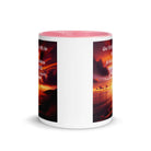 Psalm 107:1 Bible Verse, Give Thanks to the Lord White Ceramic Mug with Color Inside