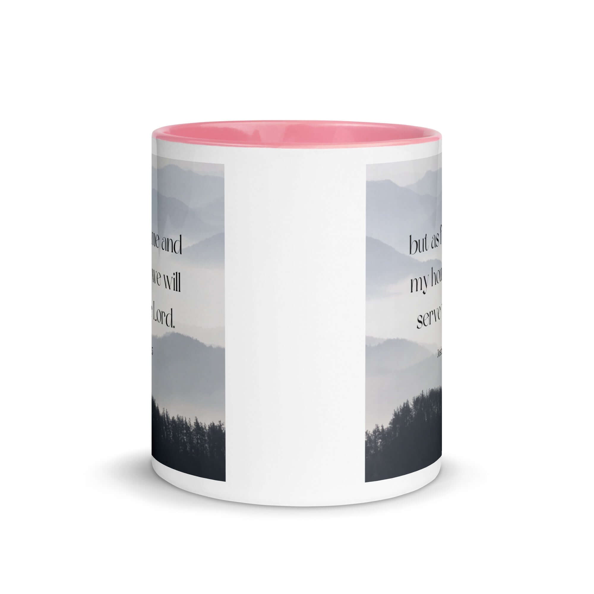 Joshua 24:15 Bible Verse, whom you White Ceramic Mug with Color Inside