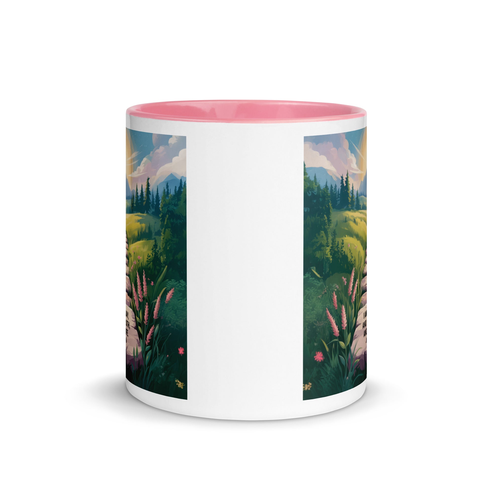 John 14:6 Bible Verse The Truth White Ceramic Mug with Color Inside