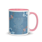 Revelation 21:4 Bible Verse, every tear White Ceramic Mug with Color Inside Pink 11 oz