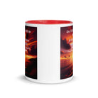 Psalm 107:1 Bible Verse, Give Thanks to the Lord White Ceramic Mug with Color Inside