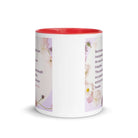Isaiah 53:5 Bible Verse, by his wounds White Ceramic Mug with Color Inside
