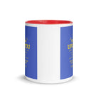 Matthew 11:29-30 Bible Verse, Take my yoke White Ceramic Mug with Color Inside