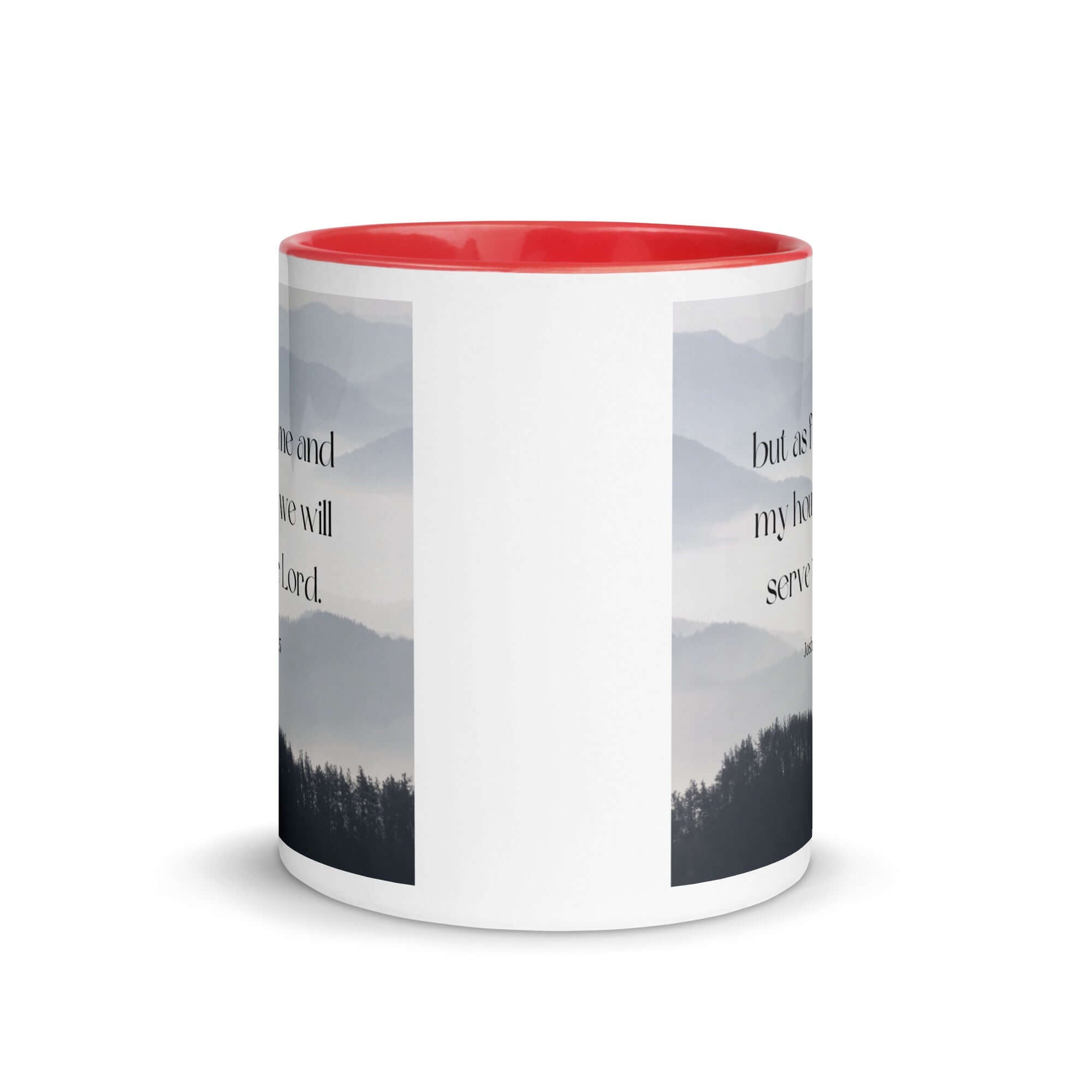 Joshua 24:15 Bible Verse, whom you White Ceramic Mug with Color Inside