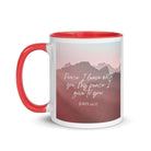 John 14:27 Bible Verse, I give you White Ceramic Mug with Color Inside