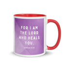 Exodus 15:26 Bible Verse, in his eyes White Ceramic Mug with Color Inside Red 11 oz