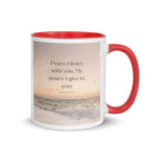 John 14:27 Bible Verse, not as the White Ceramic Mug with Color Inside Red 11 oz
