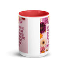 John 3:16 Bible Verse, For God So Loved White Ceramic Mug with Color Inside