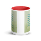 Psalm 23:4 Bible Verse, fear no evil White Ceramic Mug with Color Inside