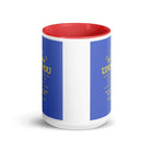 Matthew 11:29-30 Bible Verse, Take my yoke White Ceramic Mug with Color Inside