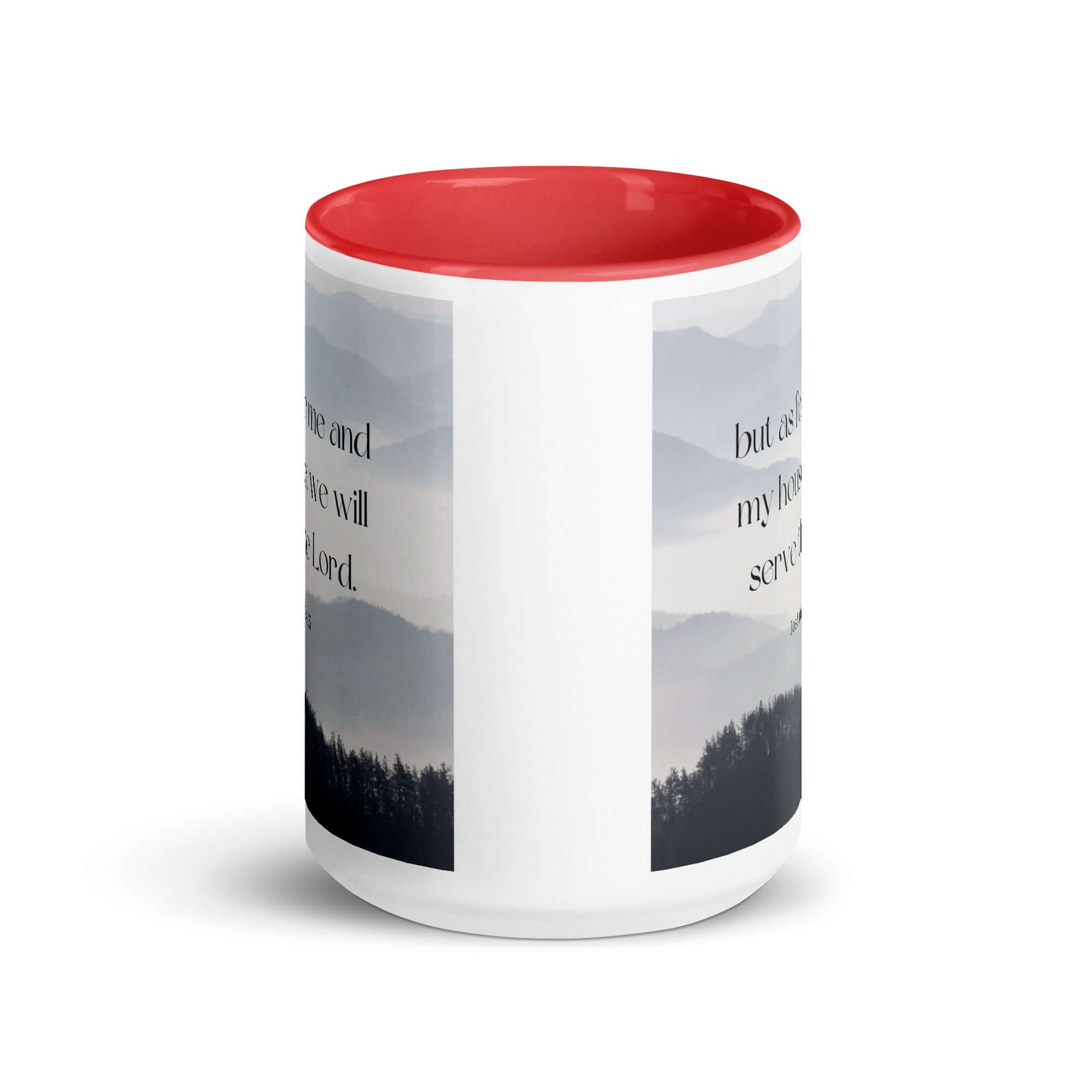 Joshua 24:15 Bible Verse, whom you White Ceramic Mug with Color Inside