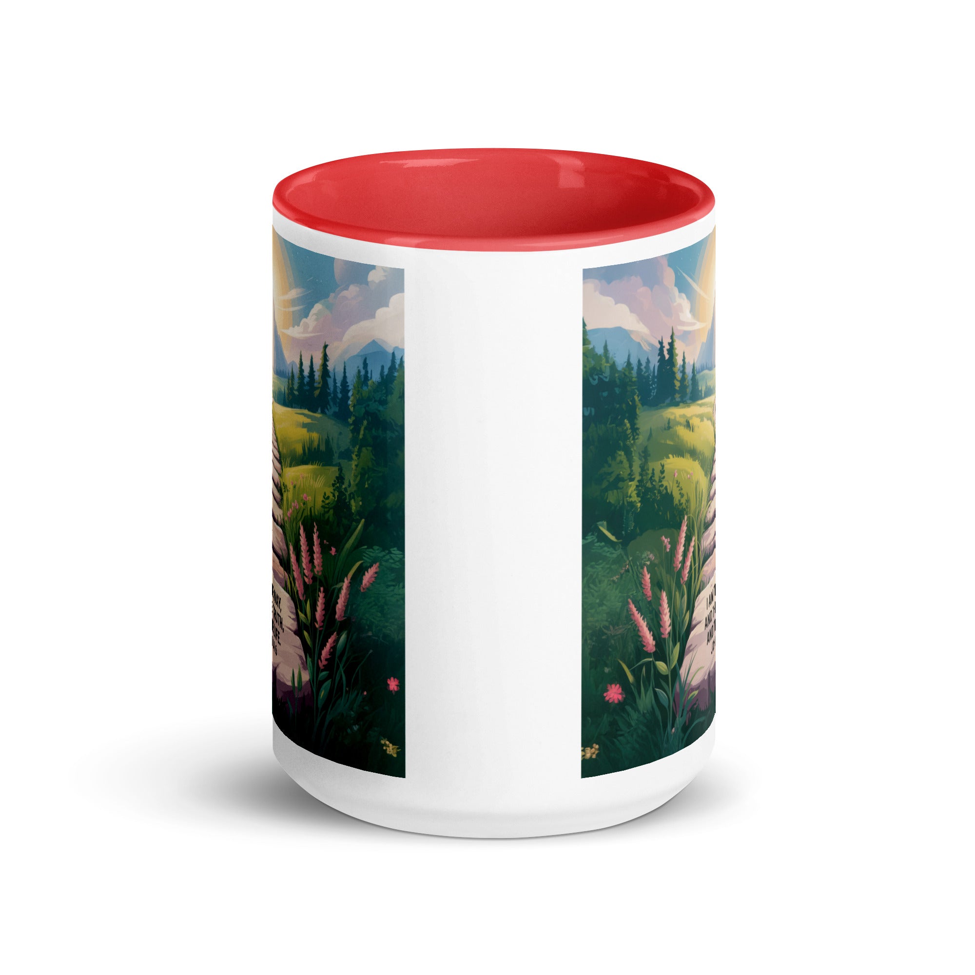 John 14:6 Bible Verse The Truth White Ceramic Mug with Color Inside