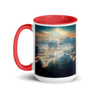Ephesians 6:10 Bible Verse, be strong in the Lord White Ceramic Mug with Color Inside