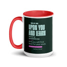 Matthew 11:29-30 Bible Verse, I am gentle White Ceramic Mug with Color Inside