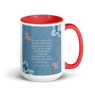 Revelation 21:4 Bible Verse, every tear White Ceramic Mug with Color Inside Red 15 oz