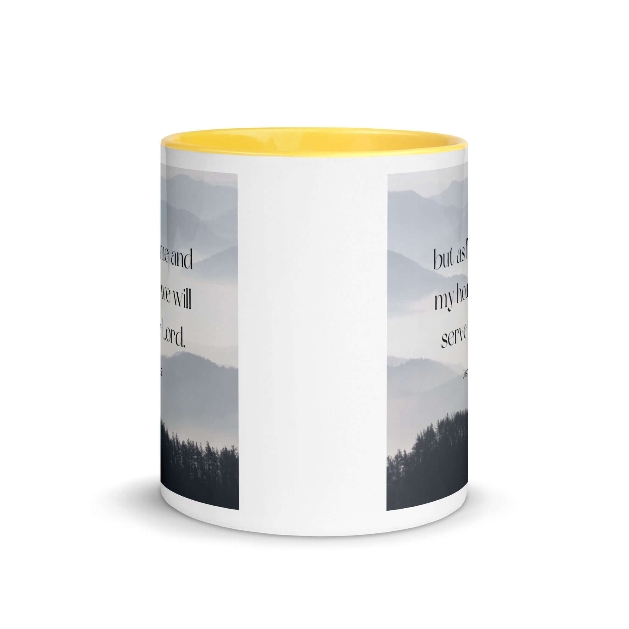 Joshua 24:15 Bible Verse, whom you White Ceramic Mug with Color Inside