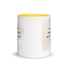 Romans 3:23 Bible Verse, fall short White Ceramic Mug with Color Inside