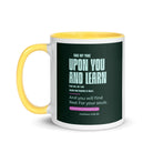 Matthew 11:29-30 Bible Verse, I am gentle White Ceramic Mug with Color Inside