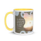 Romans 3:23 Bible Verse, the glory White Ceramic Mug with Color Inside