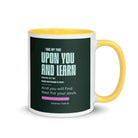 Matthew 11:29-30 Bible Verse, I am gentle White Ceramic Mug with Color Inside Yellow 11 oz