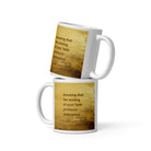 James 1:3 Bible Verse, testing of your faith White Glossy Mug 11 oz