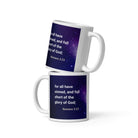 Romans 3:23 Bible Verse, all have sinned White Glossy Mug 11 oz