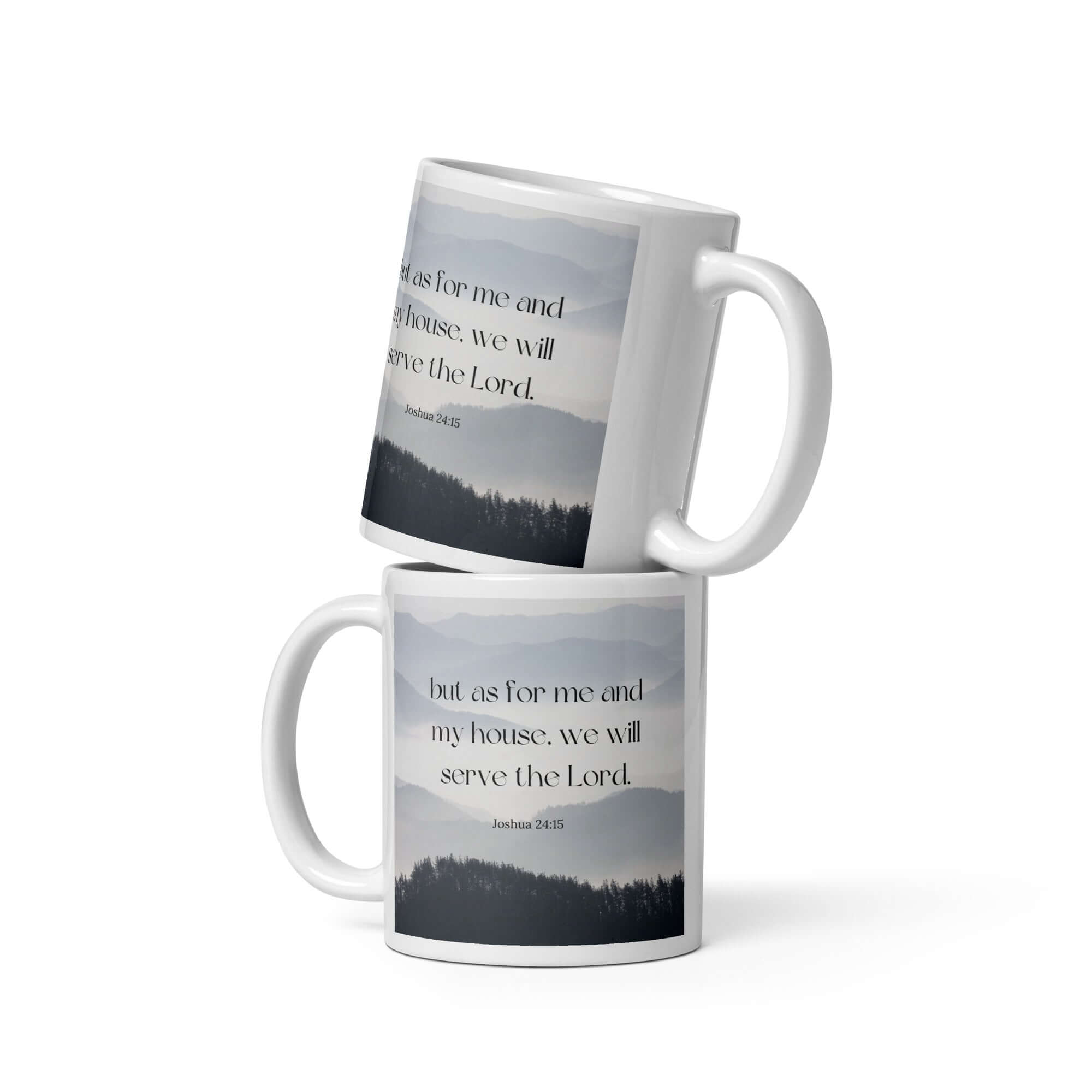 Joshua 24:15 Bible Verse, whom you White Glossy Mug 11 oz