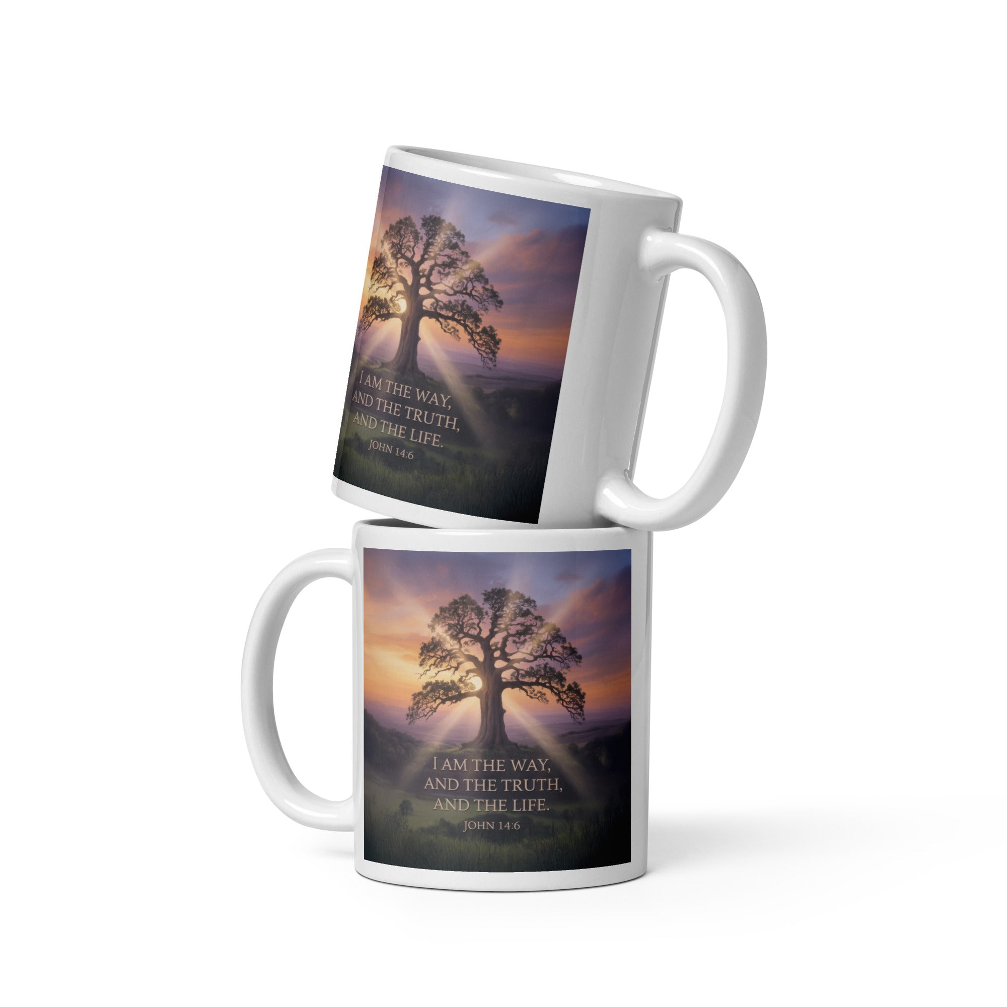 John 14:6 Bible Verse Jesus said White Glossy Mug 11 oz