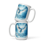 John 14:26 Bible Verse, Holy Spirit Dove White Glossy Mug 15 oz