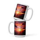 Psalm 107:1 Bible Verse, Give Thanks to the Lord White White Glossy Mug 15 oz