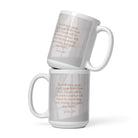 Revelation 21:4 Bible Verse, He will wipe White Glossy Mug 15 oz