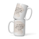 Romans 3:23 Bible Verse, fall short White Glossy Mug 15 oz