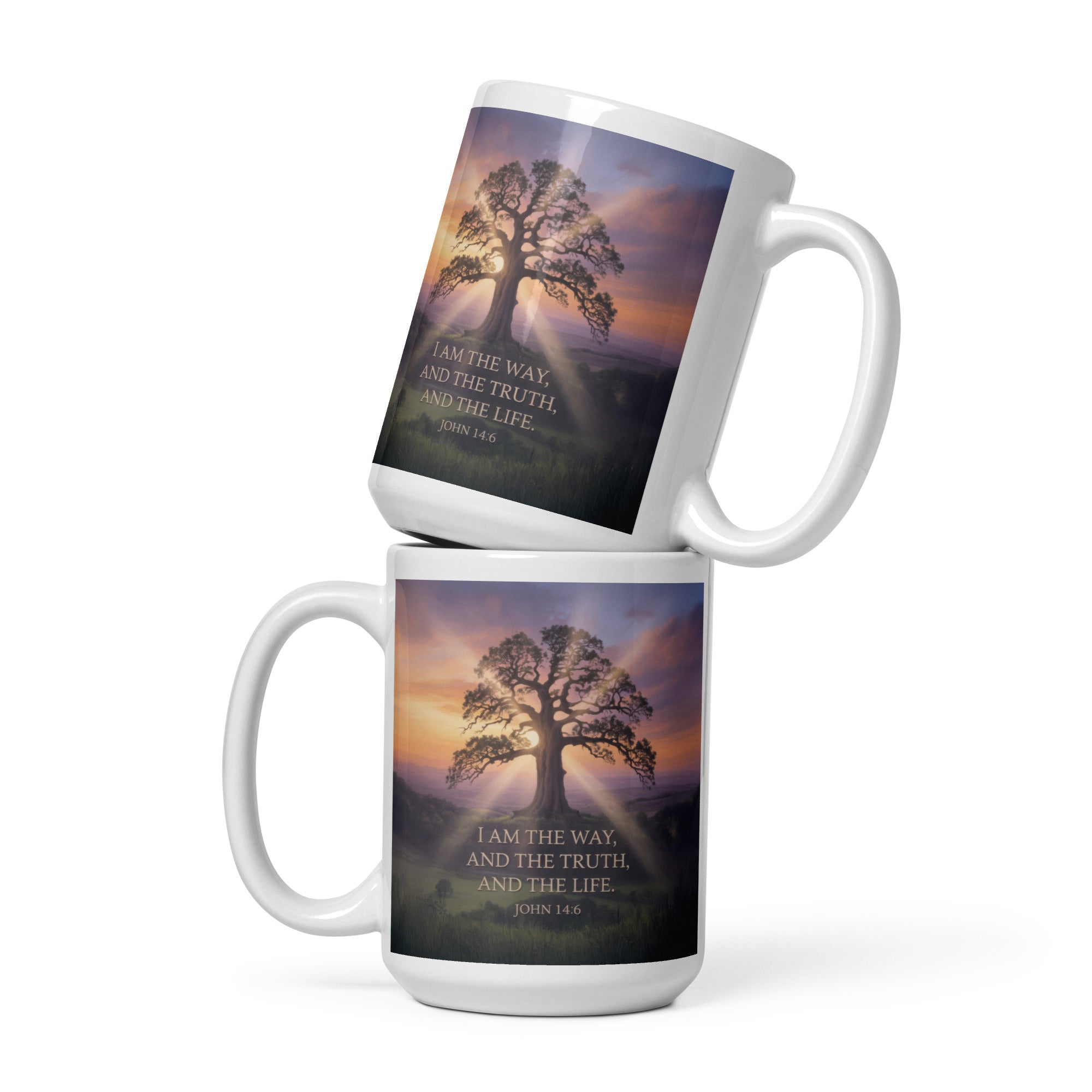 John 14:6 Bible Verse Jesus said White Glossy Mug 15 oz