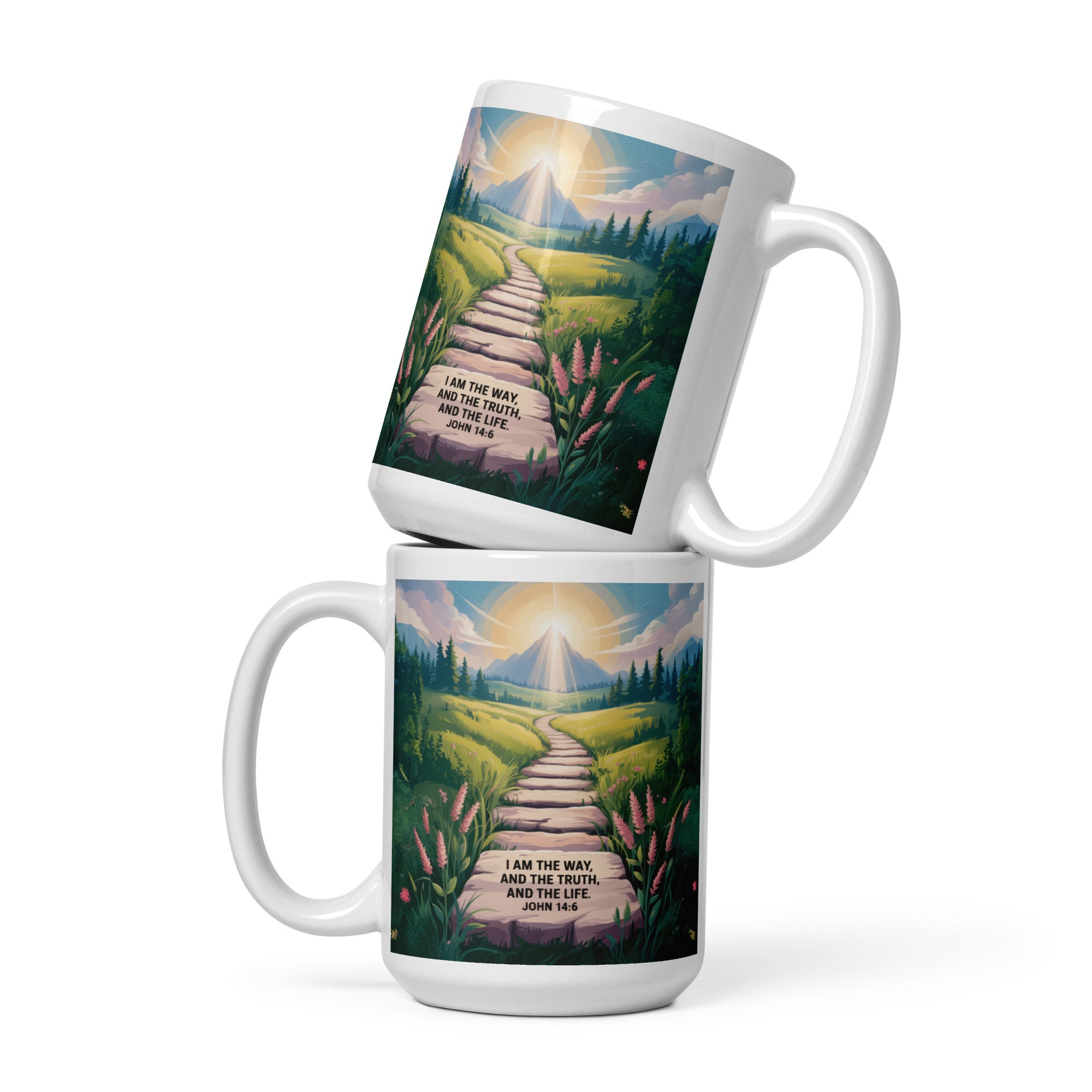 John 14:6 Bible Verse The Truth White Glossy Mug 15 oz