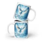 John 14:26 Bible Verse, Holy Spirit Dove White Glossy Mug 20 oz