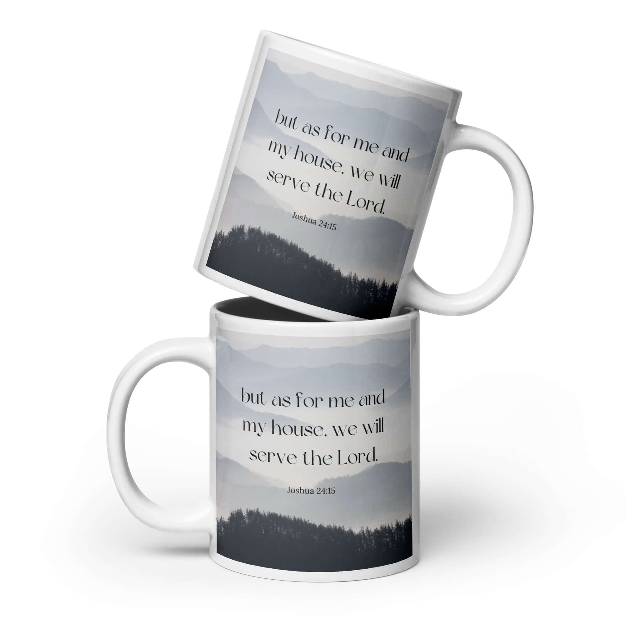 Joshua 24:15 Bible Verse, whom you White Glossy Mug 20 oz