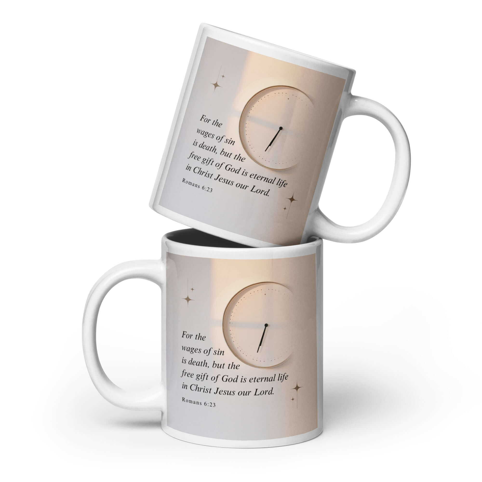 Romans 6:23 Bible Verse, our Lord White Glossy Mug 20 oz
