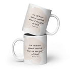 Romans 3:23 Bible Verse, fall short White Glossy Mug 20 oz